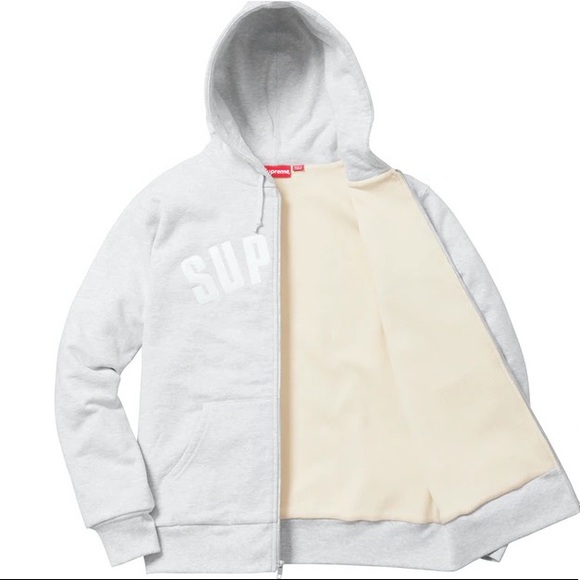 Supreme Arc Logo Thermal Zip Up Sweatshirt
Ash Grey - Picture 2 of 9